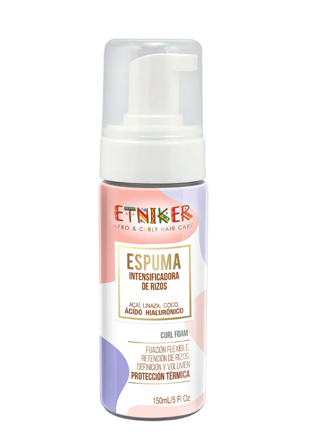 Espuma Intensificadora de Rizos Etniker con Protección Térmica 150 ml