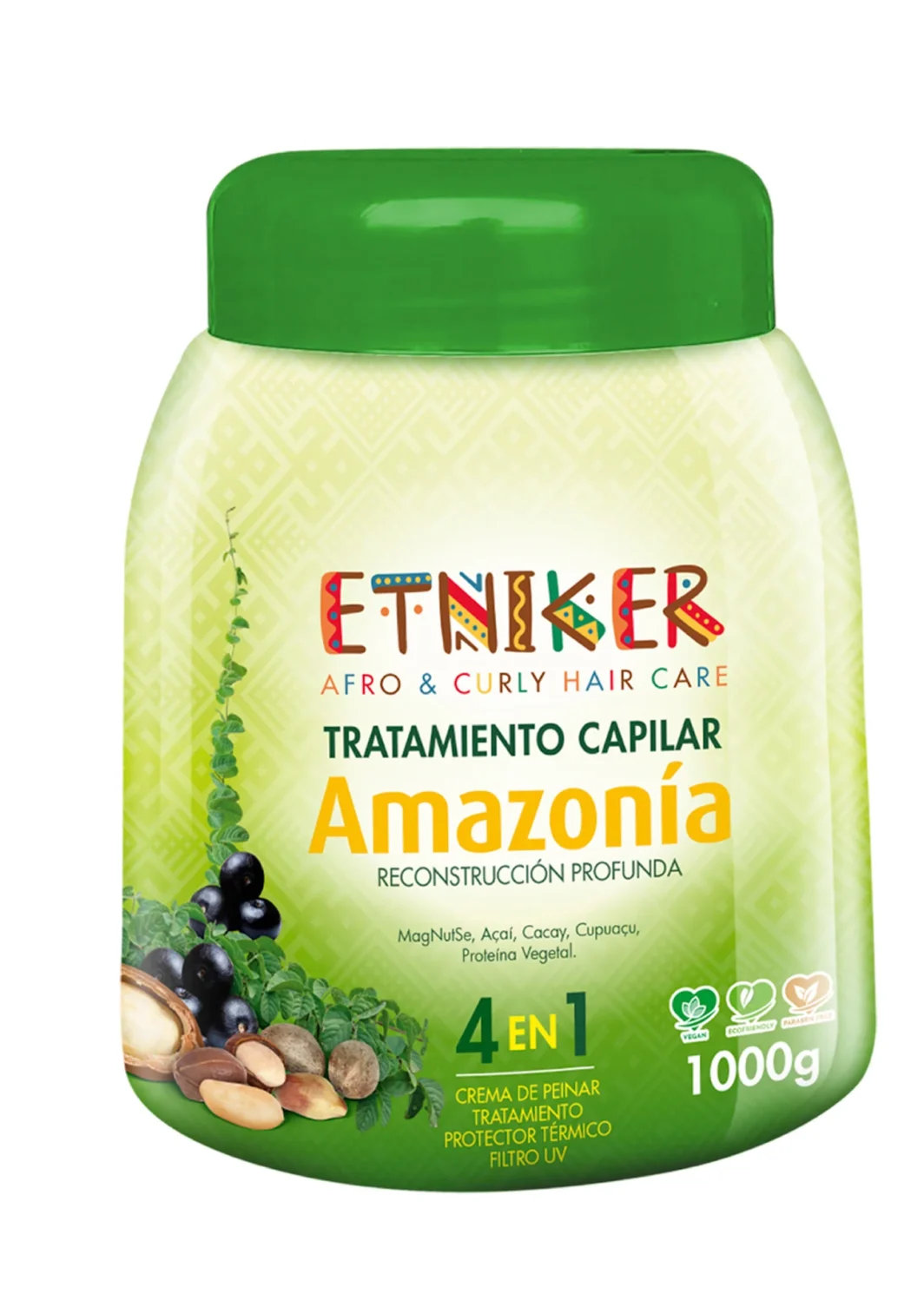 Tratamiento Capilar Amazonía Etniker Mi Tierra Reconstrucción Profunda 1000 g