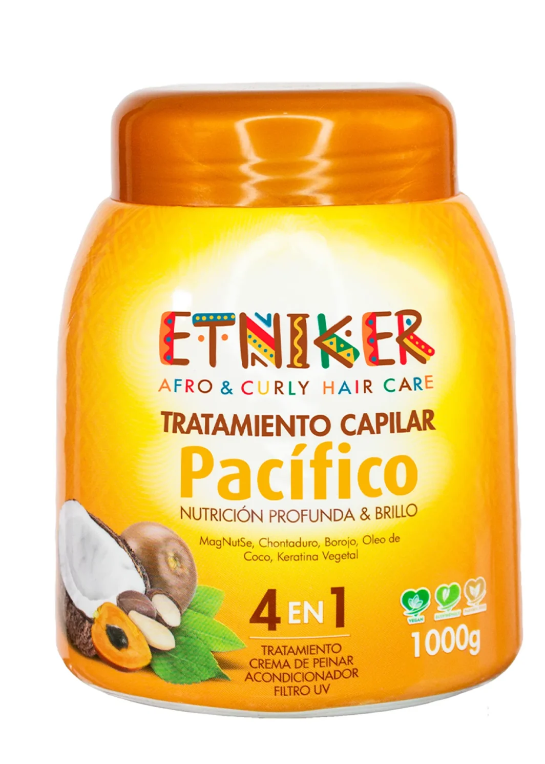 Tratamiento Capilar Pacífico Etniker Mi Tierra 4 en 1 Nutrición Profunda y Brillo 1000 g